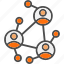 business, communication, connection, network, networking, social, icon 