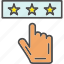 hand, rate, rating, star, vote, review, icon 
