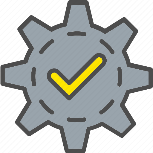 Cog, compliance, setting, gear, tick, icon icon - Download on Iconfinder