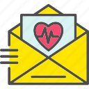 heart, report, medical, envelope, letter, love, valentine, valentines, day, icon