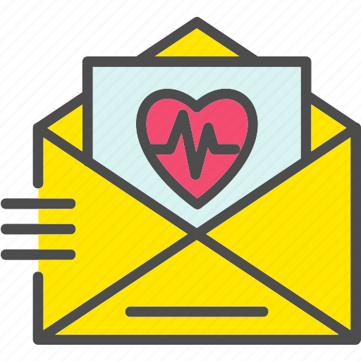Heart, report, medical, envelope, letter, love, valentine icon - Download on Iconfinder