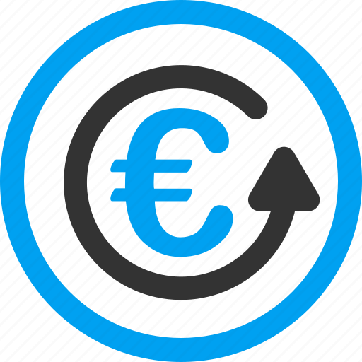 Chargeback, euro, money back, refund, restore, return, revert transaction icon - Download on Iconfinder