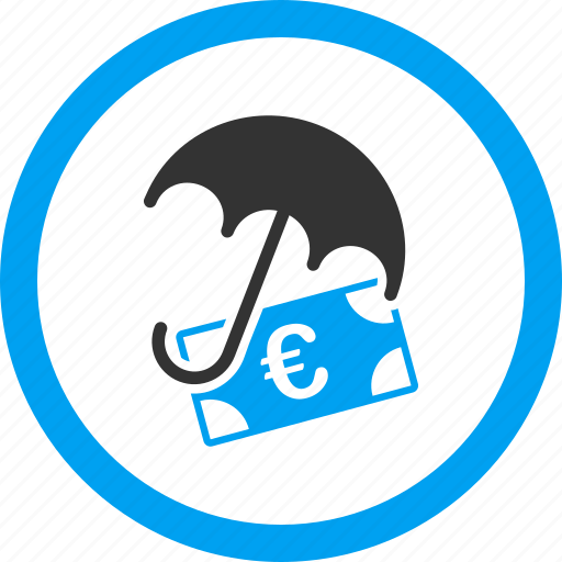 Euro, finance, financial protection, guard, money, safety, umbrella icon - Download on Iconfinder