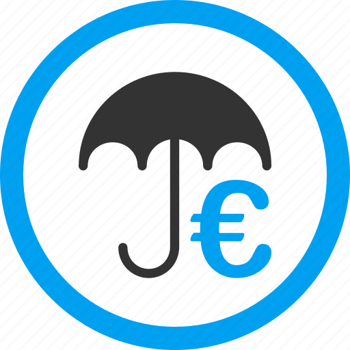 Euro umbrella, finance, financial protection, guard, money, safety, storage building icon - Download on Iconfinder