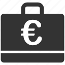 commerce, euro, european, bag, baggage, account, business case
