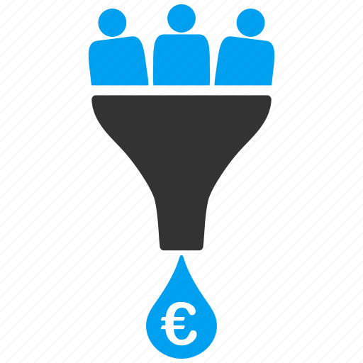 Business, commerce, euro, european, gain, conversion, sales funnel icon - Download on Iconfinder