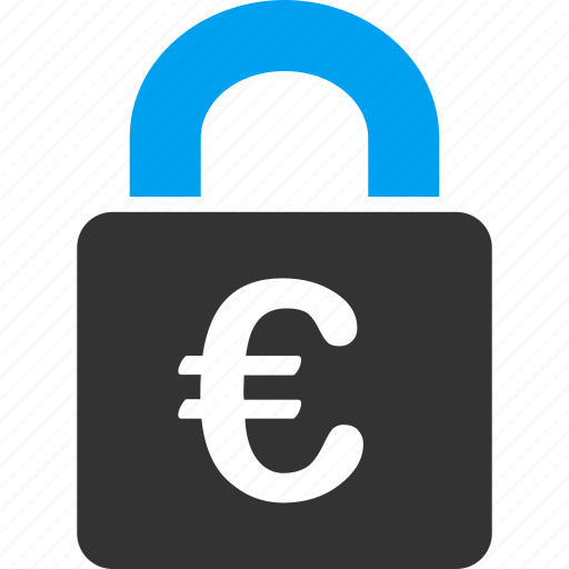 Euro, european, lock, password, private, protection, safe icon - Download on Iconfinder
