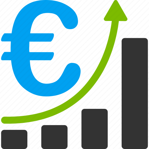 Euro, european, growth, sales, bar chart, business, financial icon - Download on Iconfinder