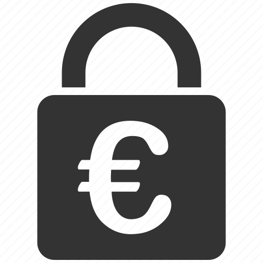 Euro, locked, password, private, protection, safe, safety lock icon - Download on Iconfinder