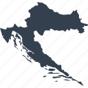 croatia, europe, map, world 