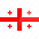 flag, georgia, country, europe