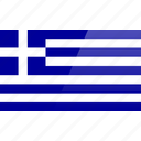 flag, greece, country, europe