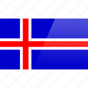 flag, iceland, country, europe