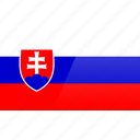flag, slovakia, country, europe