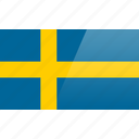 flag, sweden, country, europe