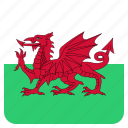 country, flag, national, wales