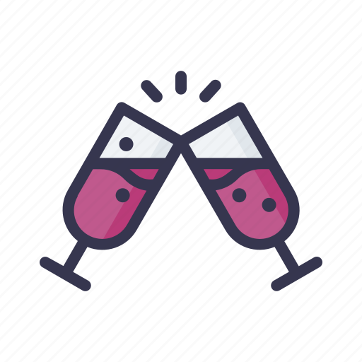 Celebration, cheers, clink, glasses, party icon - Download on Iconfinder