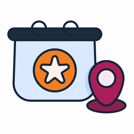 Schedule, star, location, event, calendar, appointment icon - Download on Iconfinder