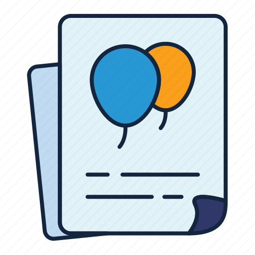 Invitation, baloon, air, paper, document icon - Download on Iconfinder
