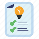 idea, creative, clip, note, list, bulb