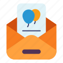 email, message, mail, baloon, invitation, event