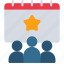 group, event, schedule, star, calendar, people, users 