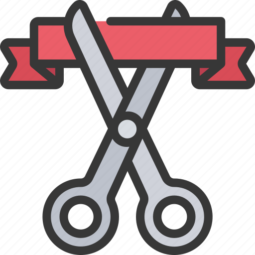 Cut, the, ribbon, scissors, open icon - Download on Iconfinder