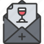 event, invite, email, mail, wine 