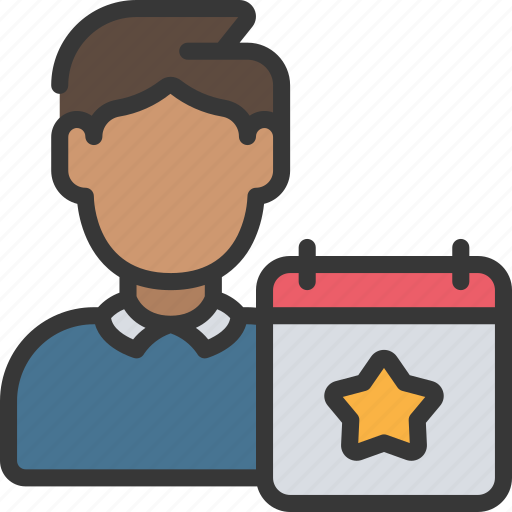 Event, planner, male, planning, person, avatar, user icon - Download on Iconfinder