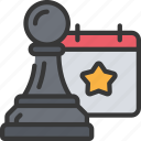 event, strategy, chess, chesspiece, pawn, calendar