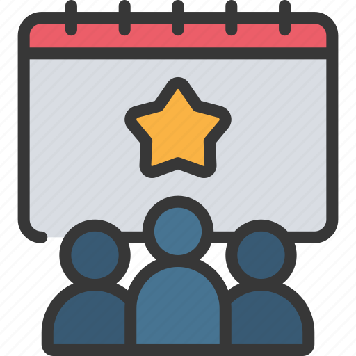 Group, event, schedule, star, calendar, people, users icon - Download on Iconfinder