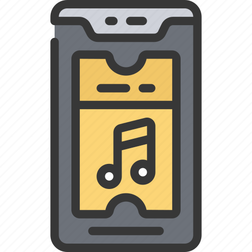 Ticket, app, tickets, music, concert, mobilephone icon - Download on Iconfinder