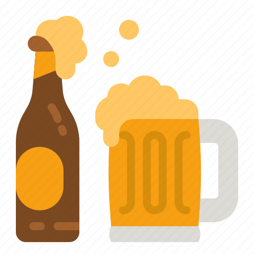 Beer, alcohol, bar, toast, bottle icon - Download on Iconfinder