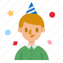 boy, caucasian, party, hat, birthday