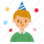 boy, caucasian, party, hat, birthday 