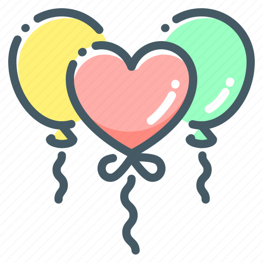 Balloons, heart, bubbles, decor icon - Download on Iconfinder