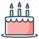 cake, festive, birthday, candles