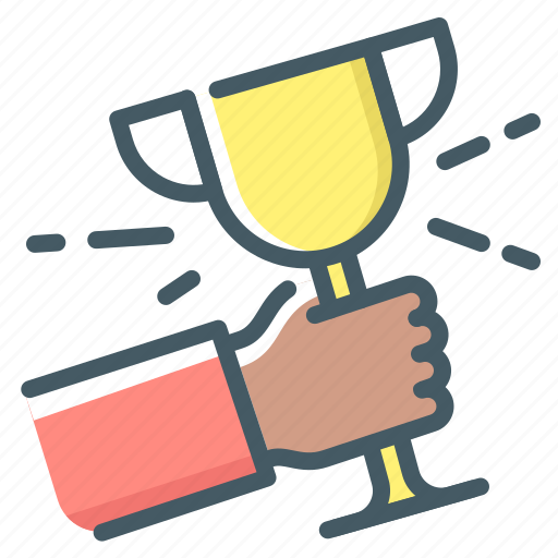 Prizes, achievements, cup, success, hand icon - Download on Iconfinder