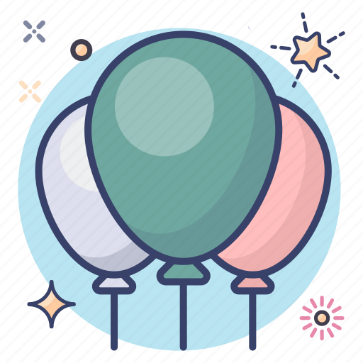 Balloons, bunch of balloons, celebration balloons, decorative balloons, helium balloon, party balloons icon - Download on Iconfinder