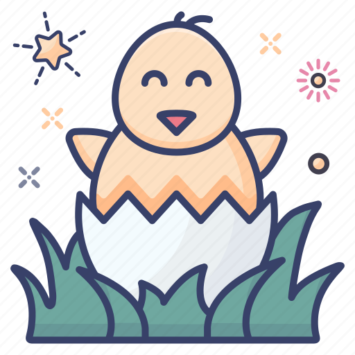 Baby chick, chick, domestic animal, easter chick, farm bird, poultry chick icon - Download on Iconfinder