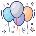 balloons, bunch of balloons, celebration balloons, decorative balloons, helium balloon, party balloons