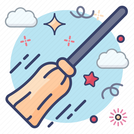 Broom, broomstick, cleaning broom, housekeeping mop, magic broom icon - Download on Iconfinder