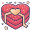 decorative heart, heart gift, heart present, valentine heart, wrapped heart 