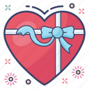 decorative heart, gift, heart gift, heart present, valentine heart, wrapped heart 