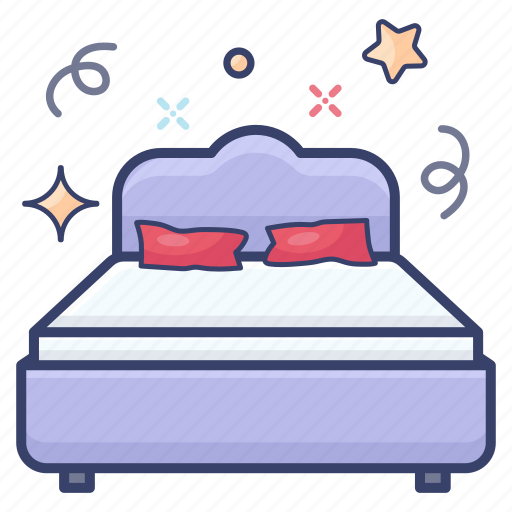 Bed, bedroom, double bed, furniture, room interior icon - Download on Iconfinder