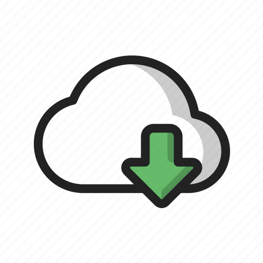 Cloud, download, green icon - Download on Iconfinder