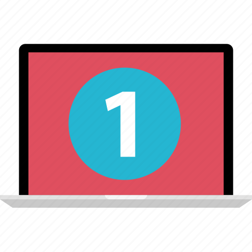 Laptop, number, one, online, top, 1 icon - Download on Iconfinder