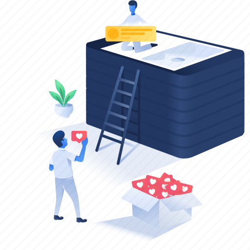 Add, comments, likes illustration - Download on Iconfinder