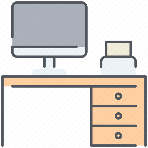 Office, table, design, desk, furniture, interior, work icon - Download on Iconfinder