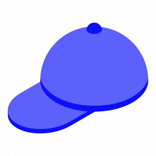 Baseball, blue, cap, cartoon, fashion, isometric, sport icon - Download on Iconfinder